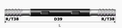 D39 Dia 39mm Hdd-van de het Beetjeuitbreiding van de Kernboor Staaf 1220mm ISO9001